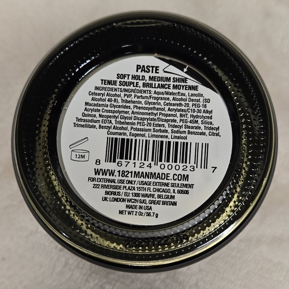 18.21 Man Made Hair Styling Paste Sweet Tobacco 2 oz - Picture 5 of 12